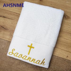 Serviette ahsnme 80x180cm serviettes de bain en coton prière baptême baptême gratuit logo de vacances.