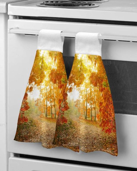 Serviette d'automne à thème bois Hand Home Absorbant Kitchen Rag Children's