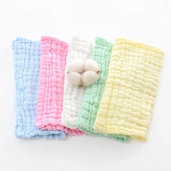 Serviette bébé mousse de mousse de mousseline 5pcs Totons pour le visage doux pour les serviettes de bain absorbantes Born