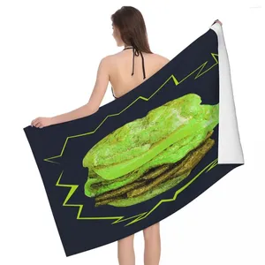 Handdoek spek ei en kaas 80x130 cm bad microfibre stoffen geschikt voor picknick vakantiegeschenk