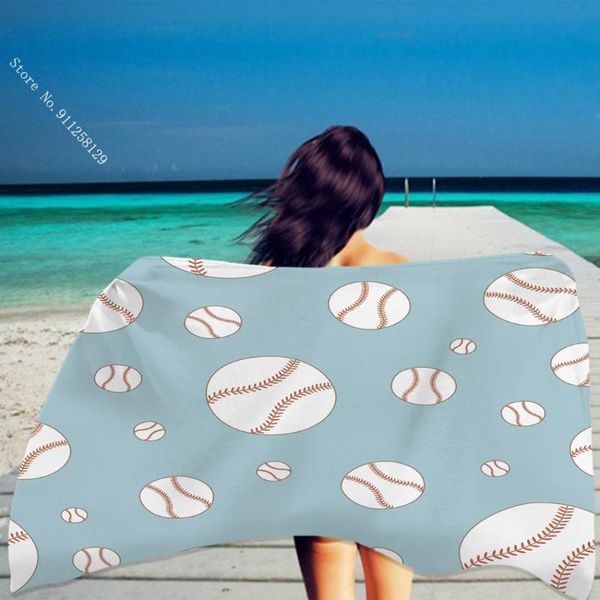 Serviette Baseball Bain Douche Funny Sport Dry Beach Home Textile Rectangulaire Absorbant Décoration