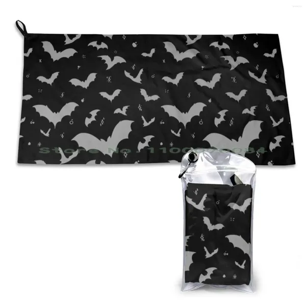 Serviette chauve-souris séchage rapide salle de sport bain Portable horreur sombre Halloween nuit Eani13 Grunge Alternative effrayant effrayant doux