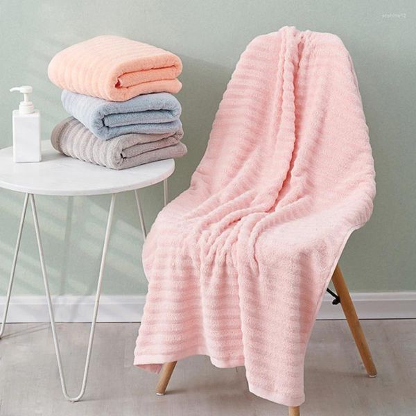 Baignoire serviette coton pur couleur solide rayures ménage absorbant el beauté salon cadeau plage épaisse pour les enfants adultes