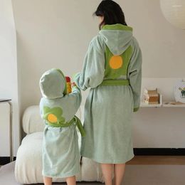 Handdoek bad gewaad dames kinderen meisje katoen fleece kimono robeflorale huiskleding kawaii verdikte badjas jurk huiskleding vrouw