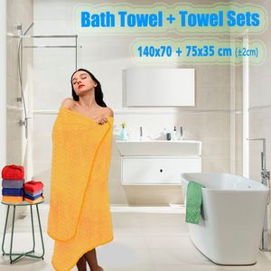 Handdoek +badbladen 2 set/300 gms microfiber/stijlvol tarwekorrelpatroon/twill fluwelen hemm/superabsorberend/8 kleuren beschikbaar