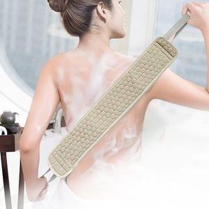 Toalla de baño con masaje de limpieza de esponja para eliminar la piel muerta, masajeador de 82cm de largo, exfoliación, cepillo de baño, esponjas, toalla