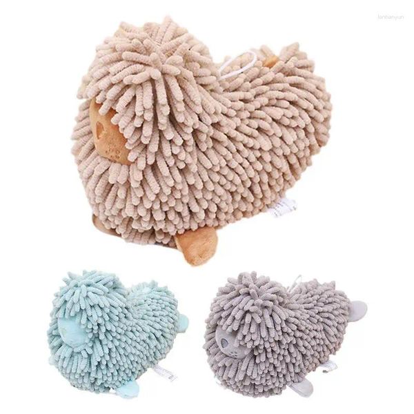 Serviette de salle de bain cuisine floue peluche mignonne chenille hand super absorbant portable boucle suspendue microfibre