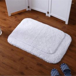 Salle de bain serviette à cheveux longs Coton Absorbance forte Spa de tapis de sol blanc solide