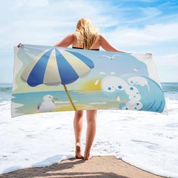 Towel Beach Seagull Sunset 31x51inch rapide Dry Swimming Fitness Yoga Must Have Produit pour les jeunes