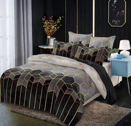 Handdoek beddengoed sets Lijn Geometrisch Rorney Dekbedovertrekset Dekbedset Nordic Enkel Dubbel Beddengoed Sets Luxe Twin Koningin Koning 231025