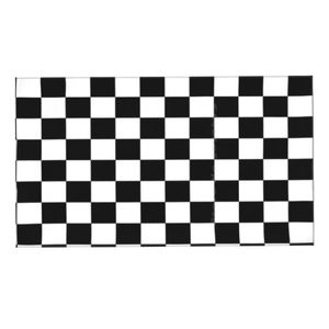 Handdoek zwart -wit vierkante patroon gepersonaliseerd zachte huis buiten schaakvierkanten ska