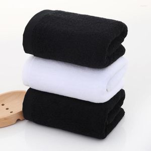 Serviette noir blanc coton épais visage essuie-mains pour la maison cuisine salle de bain El adultes enfants Toalla De Cara Toalha Rosto