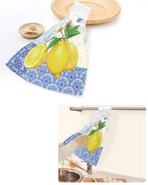 Serviette bleu et blanc texture en porcelaine Carte à main serviettes de main de cuisine maison salle de bain suspendue à trésors absorbants essuie personnalisée
