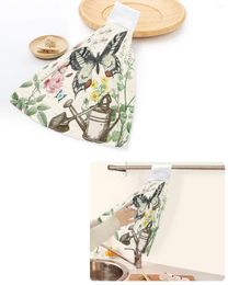 Serviette papillon fleur rétro serviettes à main maison cuisine salle de bain suspendue