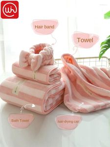 Handdoek kan inpakken zacht geen wolverlies en het afwerpen van niet-cotton water-absorberende sneldrogend bad driedelige set