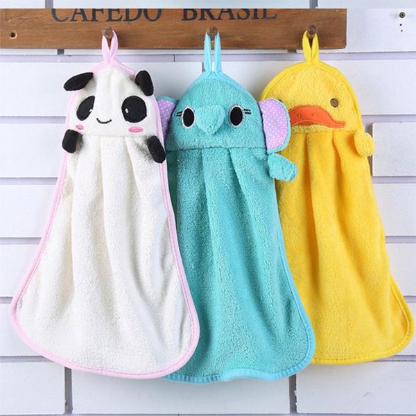 Serviette dessin animé mignon canard Panda éléphant microfibre créatif visage main serviettes de bain pour enfants cuisine