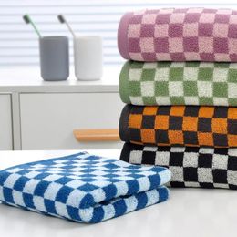 Serviette de bain en coton à carreaux, motif damier noir et blanc, douce et épaisse, pour les mains, Spa, Super absorbante, pour adultes, salle de bain et cuisine