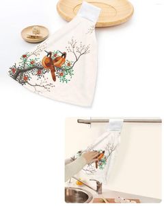 Serviette de style chinois Plum Blossom Bird Hand Towels Home Cuisine salle de bain suspendue suspendus