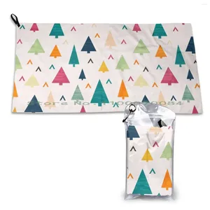 Serviette arbre de noël séchage rapide salle de sport bain Portable cercles de papier abstraits ornement Scrapbook multicolore