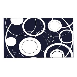 Handdoek cirkels ontwerp 3D-afdruk zakdoek sport patronen nevy blauwe kleur werk eenvoudige inspanning creat