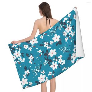 Serviette de serviettes à plage à floral Pis piscine grand sable sans sable microfibre rapide sèche de bain léger nager