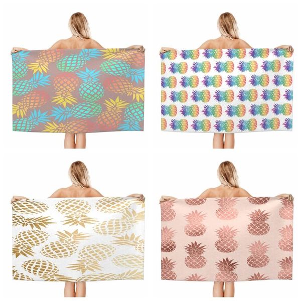 Serviette Cool Ananas Motif Plage XL Bain Design Personnalisé Nuage De Sable Serviettes De Luxe Salle De Bains