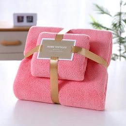 Toalla Coral polar absorbente pelo natación cara mano baño conjuntos microfibra toallas baño microfibra conjunto