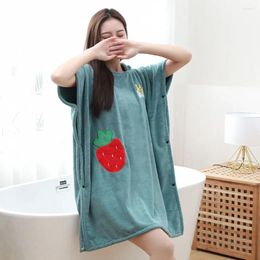 Serviette corail toison home textile femme bain portable robe mignonne filles séchage