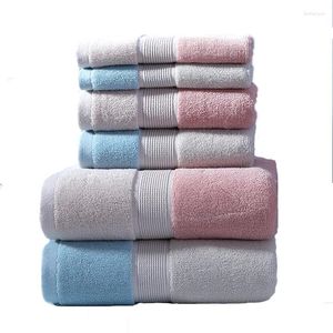 Handdoek katoenbad set voor mannen en dameshuis badkamer absorberende sneldrogende paren strand spa el cadeau goederen 70x140