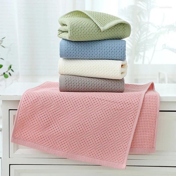 Serviette de bain en coton tissé gaufré, serviettes à main Extra douces, très absorbantes, de luxe, qualité El Spa, résistantes à la décoloration, écologiques