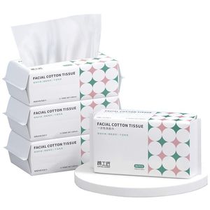 Serviette coton jetable visage démaquillant lingettes mouchoirs Portable gant de toilette beauté soins de la peau serviettes en papier