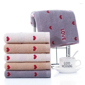 Serviette de bain en coton à motif de cœur rouge, tissu doux et absorbant pour Couple adulte, produit propre, Textile de maison