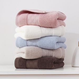 Serviette coton serviettes ensembles de bain absorbant adulte couleur unie doux visage douche pour salle de bain gant de toilette 70X140 cm