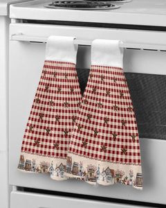 Handdoek Country Star Berry Retro Rode Plaid Hand Huishoudelijke Absorberende Keukendoek Kinderen