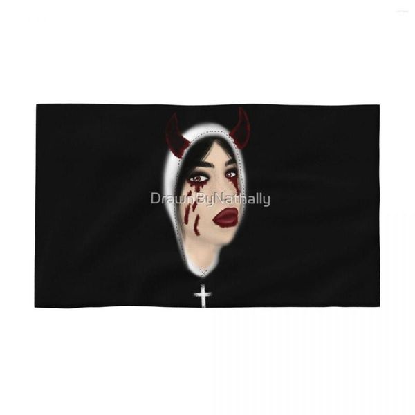 Cry-serviette Cry of Fear Femmes Nun Blood Halloween 40x70cm Face Wash Tfle Soft Condente pour le cadeau de souvenir scolaire