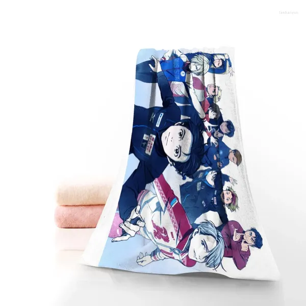 Toalla de anime personalizado yuri !!!En toallas de microfibra de algodón de algodón con estampado de hielo tela de microfibra para niños ducha para mujeres