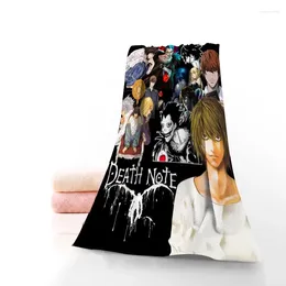 Toalla personalizada Death Note Anime microfibra baño Baech toallas deporte secado viaje 35x75cm 1028