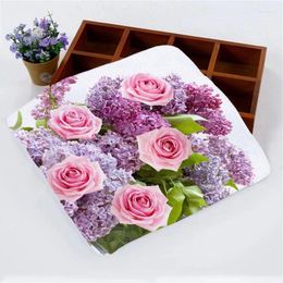 Serviette fleurs personnalisées lilas face petites serviettes à main cuisine El Restaurant nettoyage de microfibre tissu