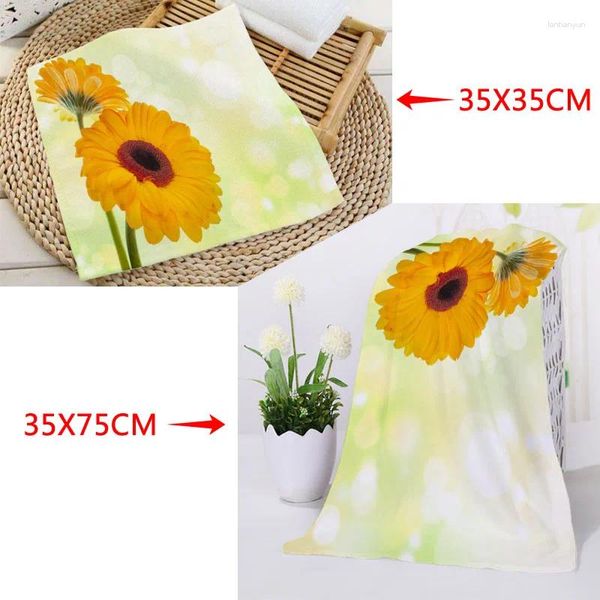 Serviette de serviettes Gerberas Closeup personnalisés Tissure de voyage en microfibre Séchage rapide Printing Absorbant Place portable Place