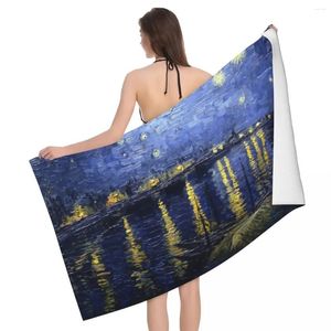 Serviette de bain en microfibre à séchage rapide, personnalisée, en lin doux, sur la piscine du Rhône, pour salle de bain