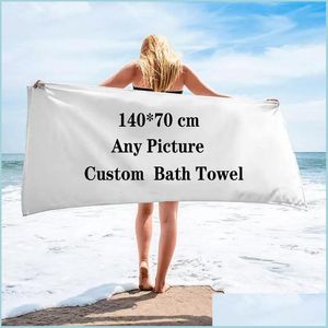 Serviette personnalisée Sports Beach Soft Natation Serviettes de bain à séchage rapide Livraison directe Textiles de jardin à domicile Dhrs4