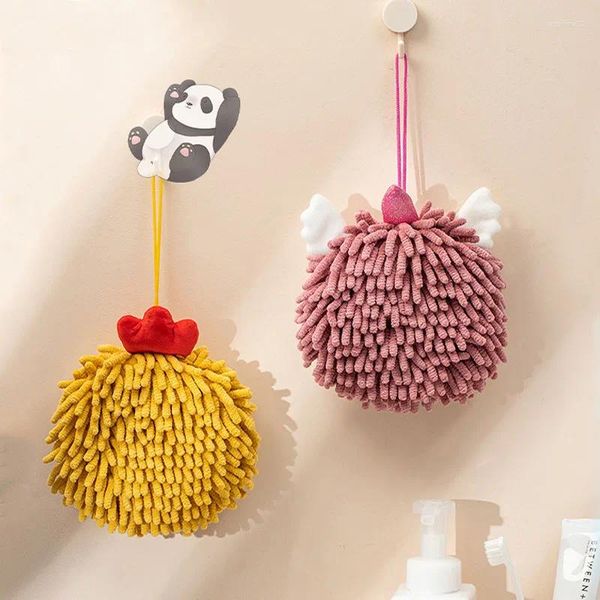 Toalla linda caricatura animal mano suave piel cerrada chenille esponja para niños tela de peluche baño baño súper absorbente toallas