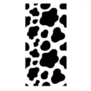 Serviette mignonne motif de vache microfibre sport de plage drôle drôle de tache noire imprimé de bain de bain serviettes de bain pour gamin 140x70 cadeau de chien dalmatien