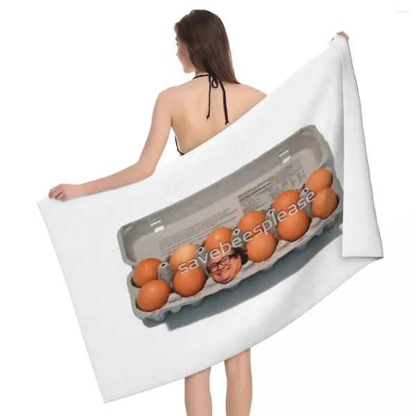 Serviette Danny Egg Devito 80x130cm Bath imprimé brillamment pour un cadeau de vacances à pique-nique