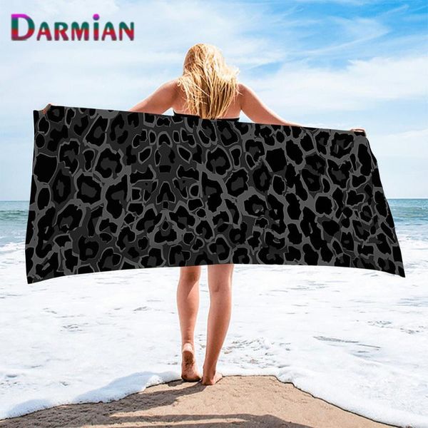 Toalla DARMIAN 2023 tendencia leopardo patrón baño comodidad suave playa absorbente hogar cara pelo secado rápido toallas Toalla