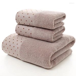 Handdoek stip dedsign 3 pc's/set katoenen absorberende gezicht handbad sets dikke badkamer handdoeken volwassenen kinderen set