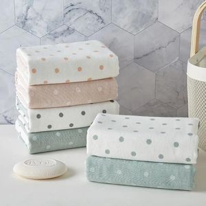 Serviette à pois en microfibre absorbante pour le visage et les mains, en coton doux et épais pour femmes, fournitures de salle de bain pour sécher les cheveux, produits de maison