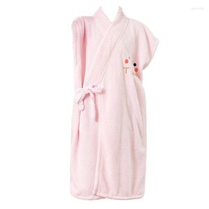 Towel Drop Bath Household Women Wearable Wrap Adults Absorb Water Polyester Bathroom Washable Bathrobe