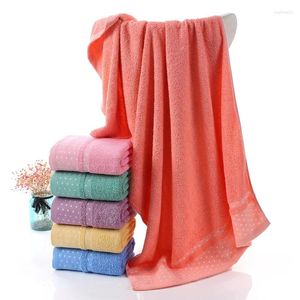 Serviette à baisse de coton serviettes de bain douce de salle de bain très absorbante pour les adultes couleur unie