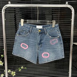 Handdoek borduurwerk shorts broek damesontwerpers jeans zomer spijkerbroek pant high street mini shorts for girl